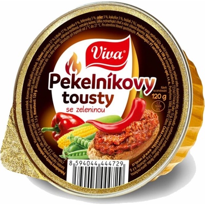 Viva Pekelníkovy tousty se zeleninou masová pomazánka 120 g