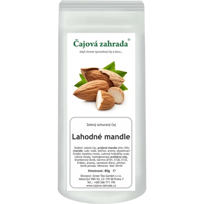 Čajová zahrada Lahodné mandle zelený ochucený čaj 80 g