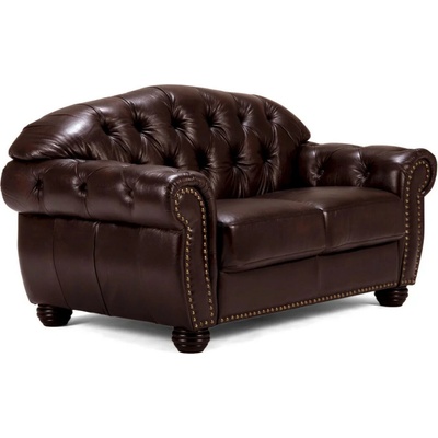 SOB Nábytek Chesterfield III 2místná červená pravá kůže F0A00000854W