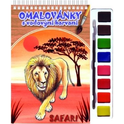 Omaľovánka A5 Akim S vodovými farbami Safari