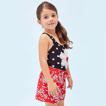 Image 1 of MAYORAL Цял бански в черно с точки и цвете за момиче Майорал