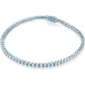 SAVICKI Тенис гривна, бяло злато 585, бели диаманти 4.000К, 3.0 мм. 18 см