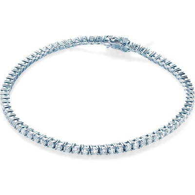 SAVICKI Тенис гривна, бяло злато 585, бели диаманти 4.000К, 3.0 мм. 18 см