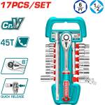 TOTAL Гедоре комплект total industrial 1/2", 17 части (tl ind tht121171)