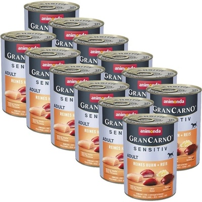 Animonda Gran Carno Sensitiv Adult kuracie s ryžou 12 x 400 g