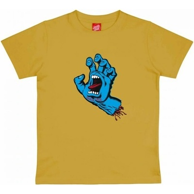 SANTA CRUZ triko Youth Screaming Hand T-Shirt Mustard