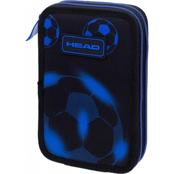 HEAD Ученически несесер Head - Неонов футбол, 2 ципа, Син (AS503025040)