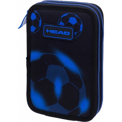 HEAD Ученически несесер Head - Неонов футбол, 2 ципа, Син (AS503025040)