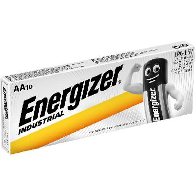 Алкални батерии индустриални lr6 aa 1, 5v 10pk industrial energizer (energ-ba-lr6-10pk-ind)