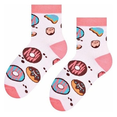 Dievčenské ponožky Donuts S smotanová