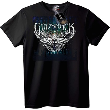 NOONEBRAND Тениска Godsmack Дизайн с Пеперуда - M, Black
