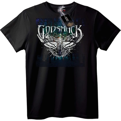 NOONEBRAND Тениска Godsmack Дизайн с Пеперуда - M, Black