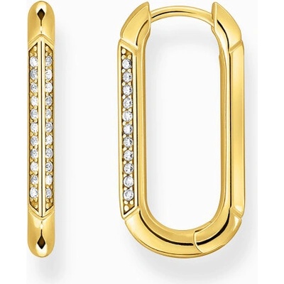 Thomas Sabo náušnice Oval with white zirconia CR674-414-14