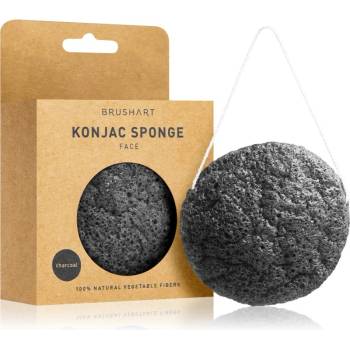 BrushArt Home Salon Konjac sponge нежна ексфолираща гъба за лице Charcoal 5 гр