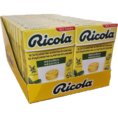 Ricola Medovka Cukríky bez cukru 20 x 40 g