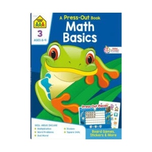 School Zone Math Basics Grade 3 Press-Out Workbook | School Zone (2019)