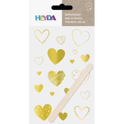 HEYDA Propisoty 10 x 19 cm - srdce zlatá