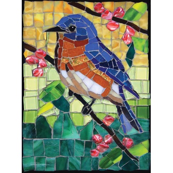 SunsOut - Puzzle Fisher - Stained Glass Bluebird - 1 000 piese