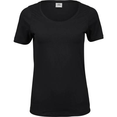 TeeJays Tričko TJ 450, elastické, krátký rukáv, dámské - AKCE! COT18045000204-black XL Černá