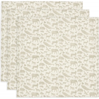 Jollein 70x70 cm Animals Olive Green 3 ks