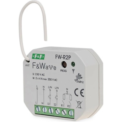 FW-R2P - Dvojkanálové bezdrôtové impulzné relé ON/OFF, 85-265V, 2x 8A