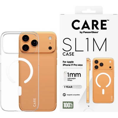 Panzer Гръб Care by PanzerGlass за iPhone 17 Pro Max, MagSafe, SuperSlim, White