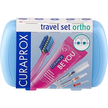 CURAPROX Be You Ortho Комплект за път със сгъваема четка 5460, син