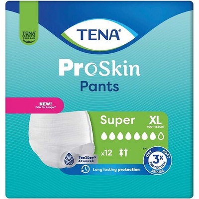 TENA ProSkin Pants Super inkontinenčné nohavičky XL 7 kvapiek 12 ks