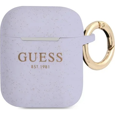 Guess GUA2SGGEU калъф за AirPods, лилав, силиконов с брокат (GUA2SGGEU)