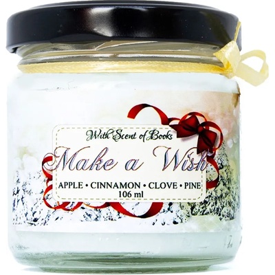 With Scent of Books Ароматна свещ - Make a Wish, 106 ml