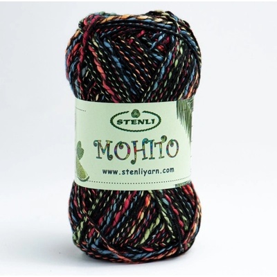 Příze Mohito - 67 černo-barevná