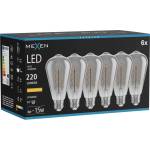 Mexen Vintis 6x крушка с нажежаема спирала LED E27, ST64, 4W, Топла - 2200K, 220 lm, димна (L162-E27-0422-70x06)