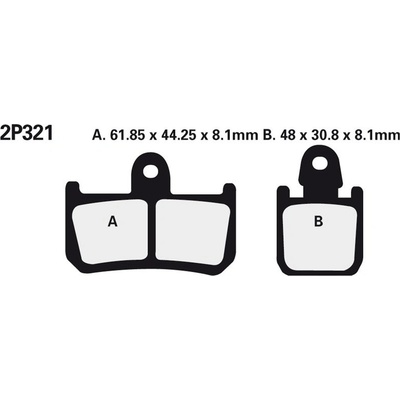 Přední brzdové destičky Nissin Yamaha YZF 1000 R1 (Rad.cal)(4-pad) 2009 - 2014 směs ST | Zboží Auto