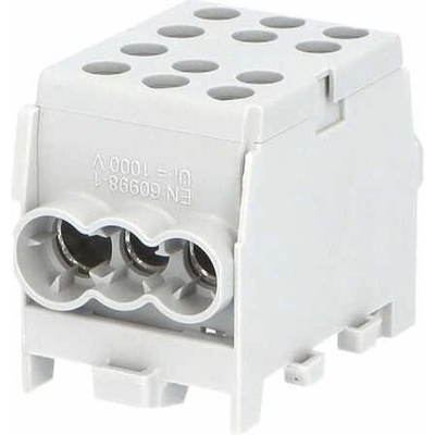 Eleman Svorkovnice rozbočovací HLAK 35-1/4 M2 GR, 125A, 1pól., AL/CU, IP20, šedá, na DIN /2080178 1000327