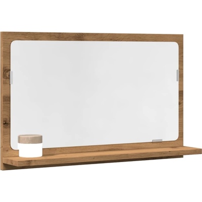 vidaXL Огледален шкаф за баня 60x11x37 cm Инженерна дървесина (856198)