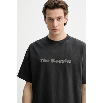 The Kooples Памучна тениска The Kooples в сиво с апликация HTSC30020K (HTSC30020K)