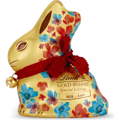 Lindt Zlatý Zajačik s kvetmi mliečna čokoláda 100 g