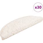 vidaXL Изтривалки за стълби, 30 бр. , 56x17x3 см, бели, полукръгли (3365805)