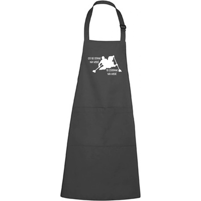 Dobrý Triko Zástěra s potiskem Co se stane na vodě Antracitová