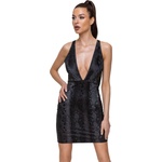 Cottelli Collection Dress Snake 2718162 Black S