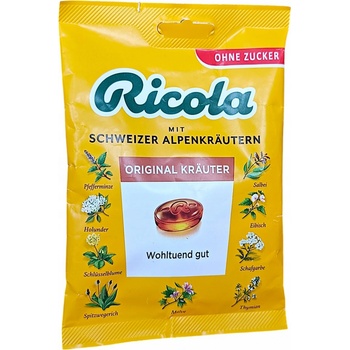 Ricola Kräuter original bylinné bonbóny original bez cukru 75 g