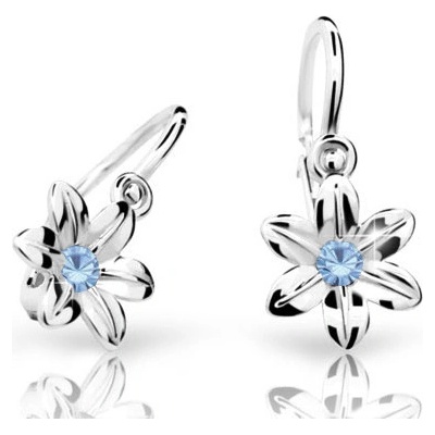 Cutie Jewellery detské zlaté naušnice C1993B Arctic Blue