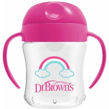 Dr. Brown's Преходна чаша с мек накрайник Dr. Brown's - 180 ml, Pink (72239303382)
