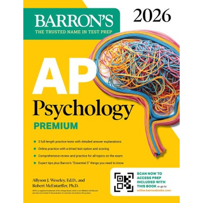 AP Psychology Premium, 2026: Prep Book with 3 Practice Tests + Comprehensive Review + Online Practice