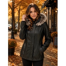 Max Original Leather Dámska kožená bunda MIFO Long black