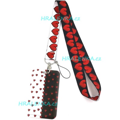Šňůrka na krk 22444 s cedulkou Srdíčka