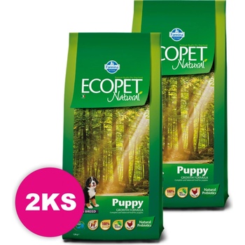 Ecopet Natural Dog Puppy Maxi 2 x 14 kg