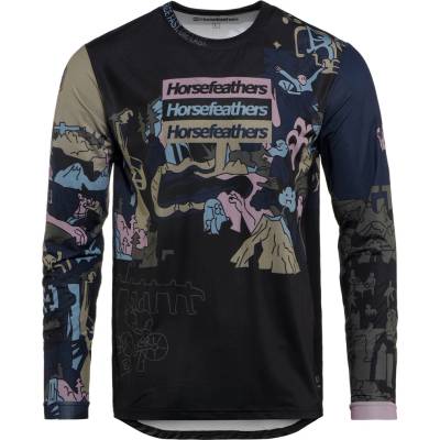 Horsefeathers Велосипедна фланелка Quantum LS - doodle Horsefeathers | Cheren | МЪЖЕ | M