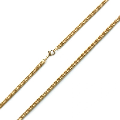 BM Jewellery Pánský zlatý řetěz z chirurgické oceli S695130