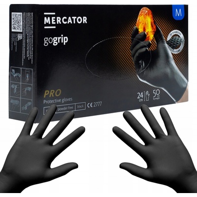 Mercator Medical gogrip jednorázové nitrilové black 50 ks – Zboží Dáma